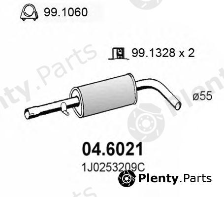  ASSO part 04.6021 (046021) Middle Silencer