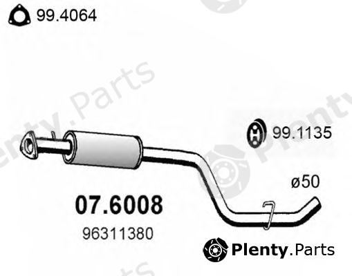  ASSO part 07.6008 (076008) Middle Silencer