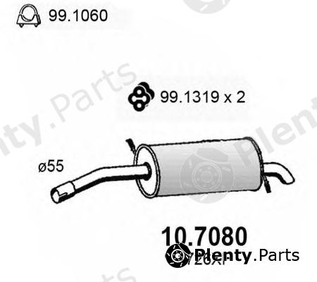  ASSO part 10.7080 (107080) End Silencer