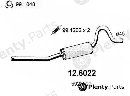  ASSO part 12.6022 (126022) Middle Silencer