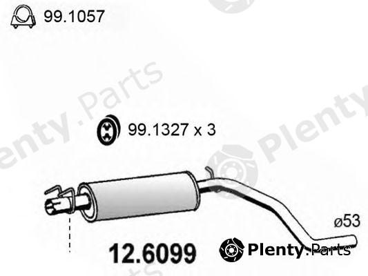  ASSO part 12.6099 (126099) Middle Silencer