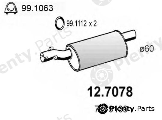  ASSO part 12.7078 (127078) End Silencer