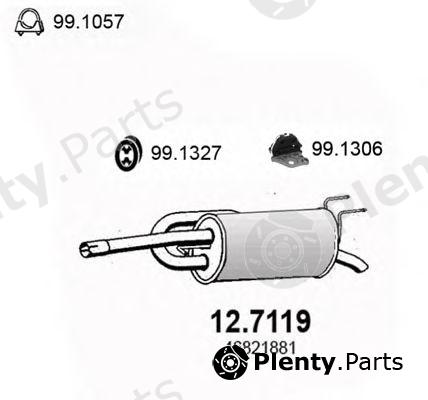  ASSO part 12.7119 (127119) End Silencer