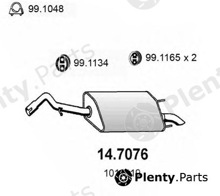  ASSO part 14.7076 (147076) End Silencer