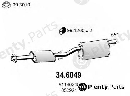 ASSO part 34.6049 (346049) Middle Silencer