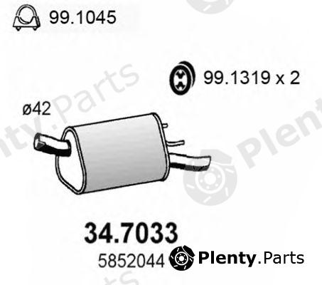  ASSO part 34.7033 (347033) End Silencer