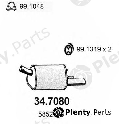  ASSO part 34.7080 (347080) End Silencer