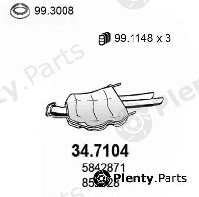  ASSO part 34.7104 (347104) End Silencer