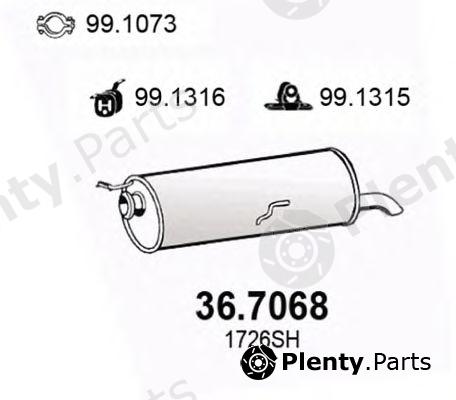  ASSO part 36.7068 (367068) End Silencer