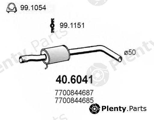  ASSO part 40.6041 (406041) Middle Silencer