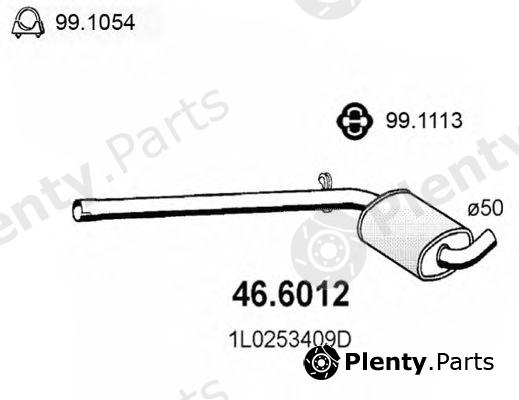  ASSO part 46.6012 (466012) Middle Silencer