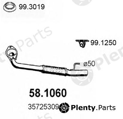  ASSO part 58.1060 (581060) Exhaust Pipe