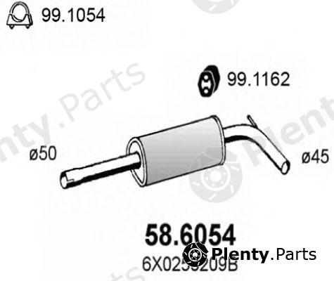 ASSO part 58.6054 (586054) Middle Silencer
