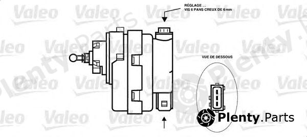  VALEO part 085169 Control, headlight range adjustment