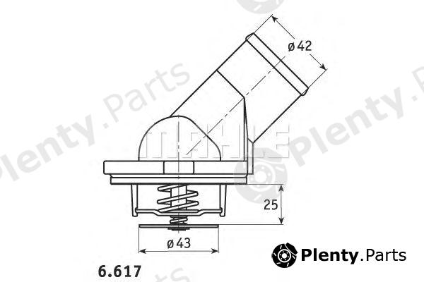  BEHR THERMOT-TRONIK part TI4587D Thermostat, coolant