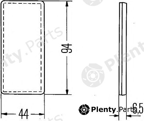  HELLA part 8RA003326-031 (8RA003326031) Reflex Reflector