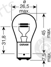  OSRAM part 7528ULT-02B (7528ULT02B) Bulb, daytime running light