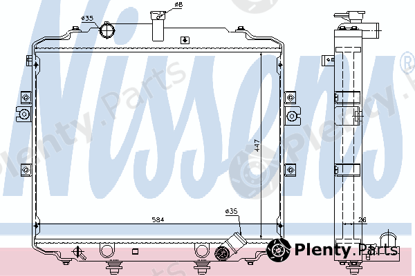  NISSENS part 66996 Radiator, engine cooling