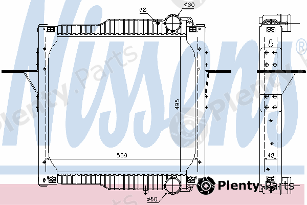 NISSENS part 63784 Radiator, engine cooling