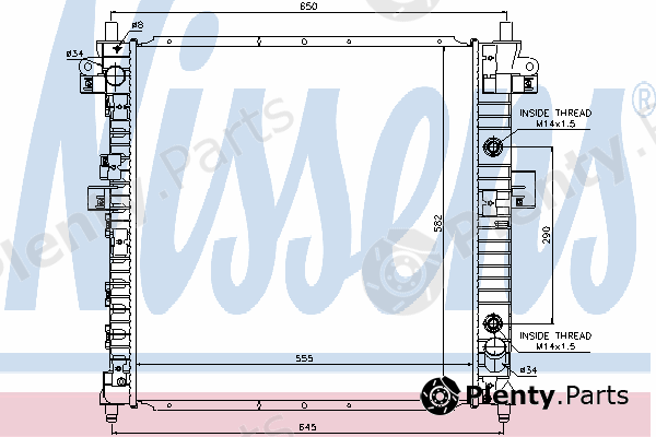  NISSENS part 64326 Radiator, engine cooling