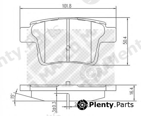  MAPCO part 6821 Brake Pad Set, disc brake