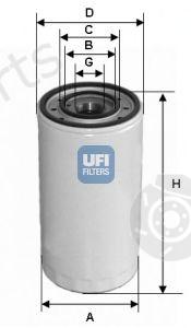  UFI part 23.303.00 (2330300) Oil Filter