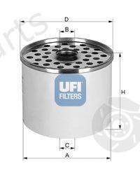  UFI part 24.360.00 (2436000) Fuel filter