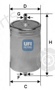  UFI part 31.583.00 (3158300) Fuel filter