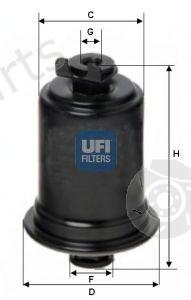  UFI part 31.648.00 (3164800) Fuel filter
