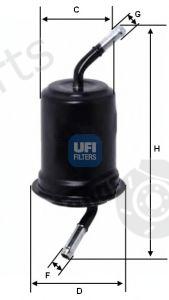  UFI part 31.689.00 (3168900) Fuel filter