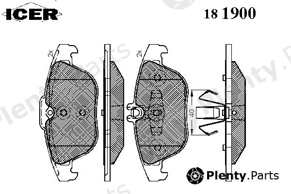  ICER part 181900 Brake Pad Set, disc brake