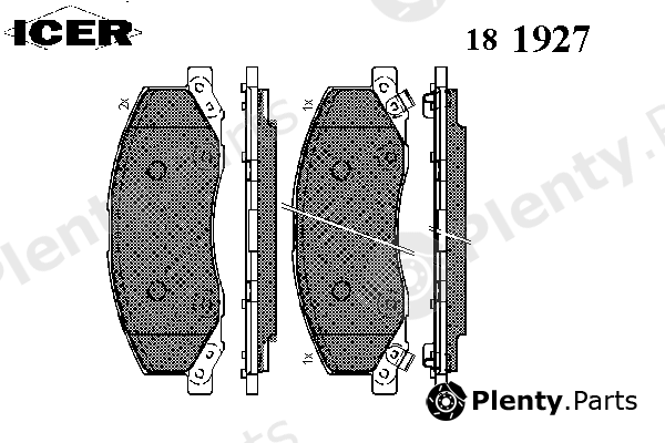  ICER part 181927 Brake Pad Set, disc brake