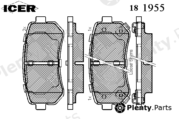 ICER part 181955 Brake Pad Set, disc brake