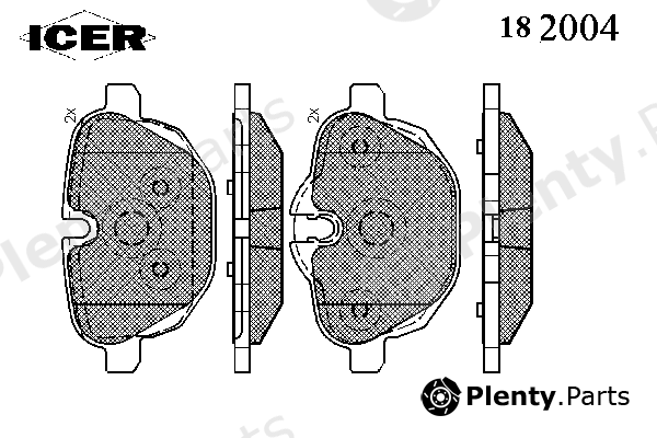  ICER part 182004 Brake Pad Set, disc brake