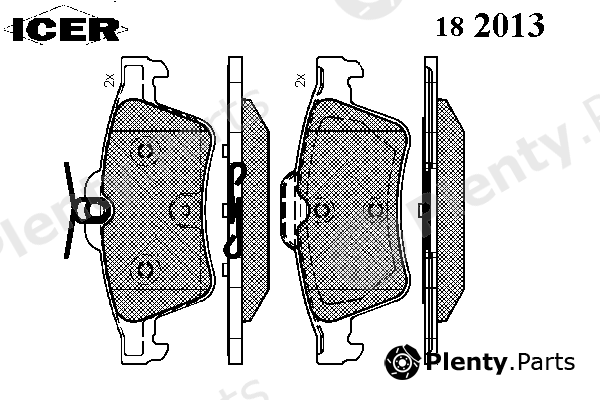  ICER part 182013 Brake Pad Set, disc brake