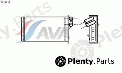  AVA QUALITY COOLING part PEA6118 Heat Exchanger, interior heating