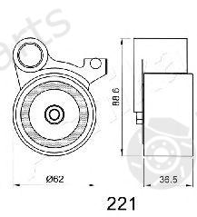  ASHIKA part 45-02-221 (4502221) Tensioner, timing belt