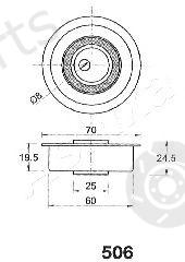  ASHIKA part 45-05-506 (4505506) Tensioner, timing belt