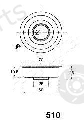  ASHIKA part 45-05-510 (4505510) Tensioner, timing belt