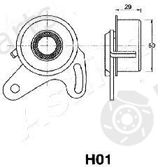  ASHIKA part 45-0H-001 (450H001) Tensioner, timing belt