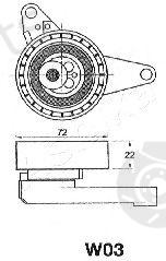  ASHIKA part 45-0W-003 (450W003) Tensioner, timing belt