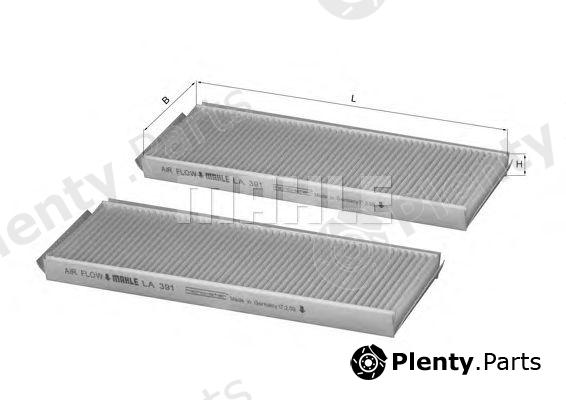  MAHLE ORIGINAL part LA391/S (LA391S) Filter, interior air