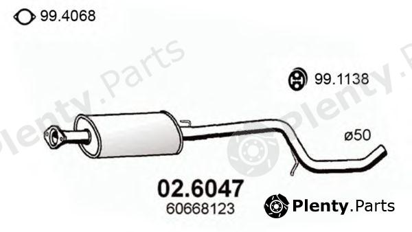  ASSO part 02.6047 (026047) Middle Silencer