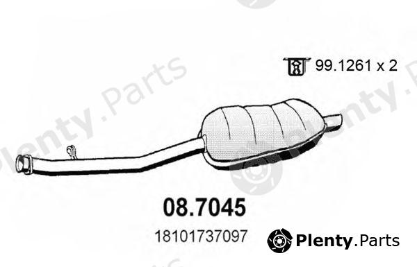  ASSO part 08.7045 (087045) End Silencer