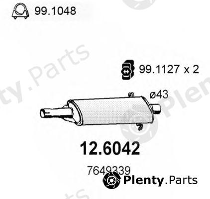  ASSO part 12.6042 (126042) Middle Silencer