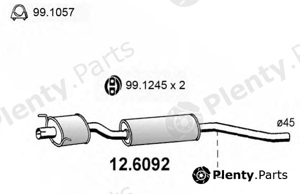  ASSO part 12.6092 (126092) Middle Silencer