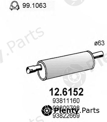  ASSO part 12.6152 (126152) Middle Silencer
