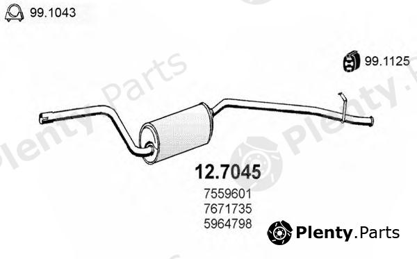  ASSO part 12.7045 (127045) End Silencer