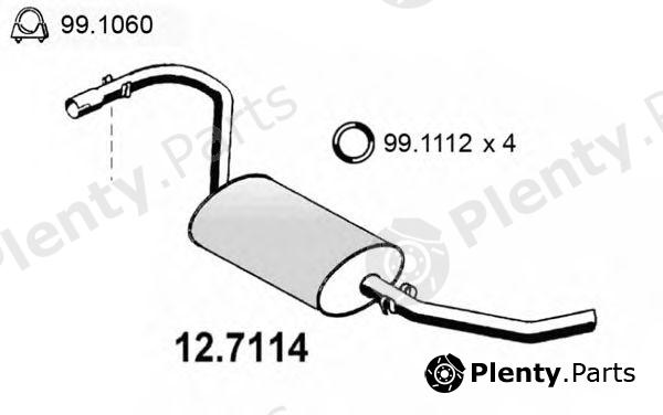  ASSO part 12.7114 (127114) End Silencer
