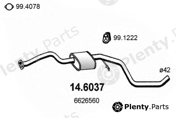  ASSO part 14.6037 (146037) Middle Silencer
